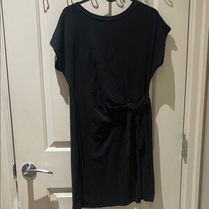 Black Tie-Waist Dress